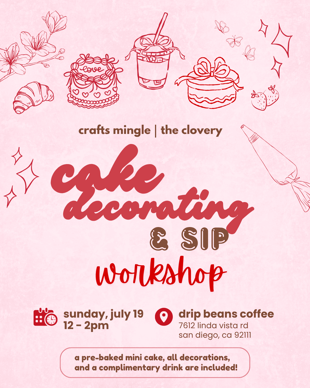 Crafts Mingle x The Clovery: Cake Decorating Workshop