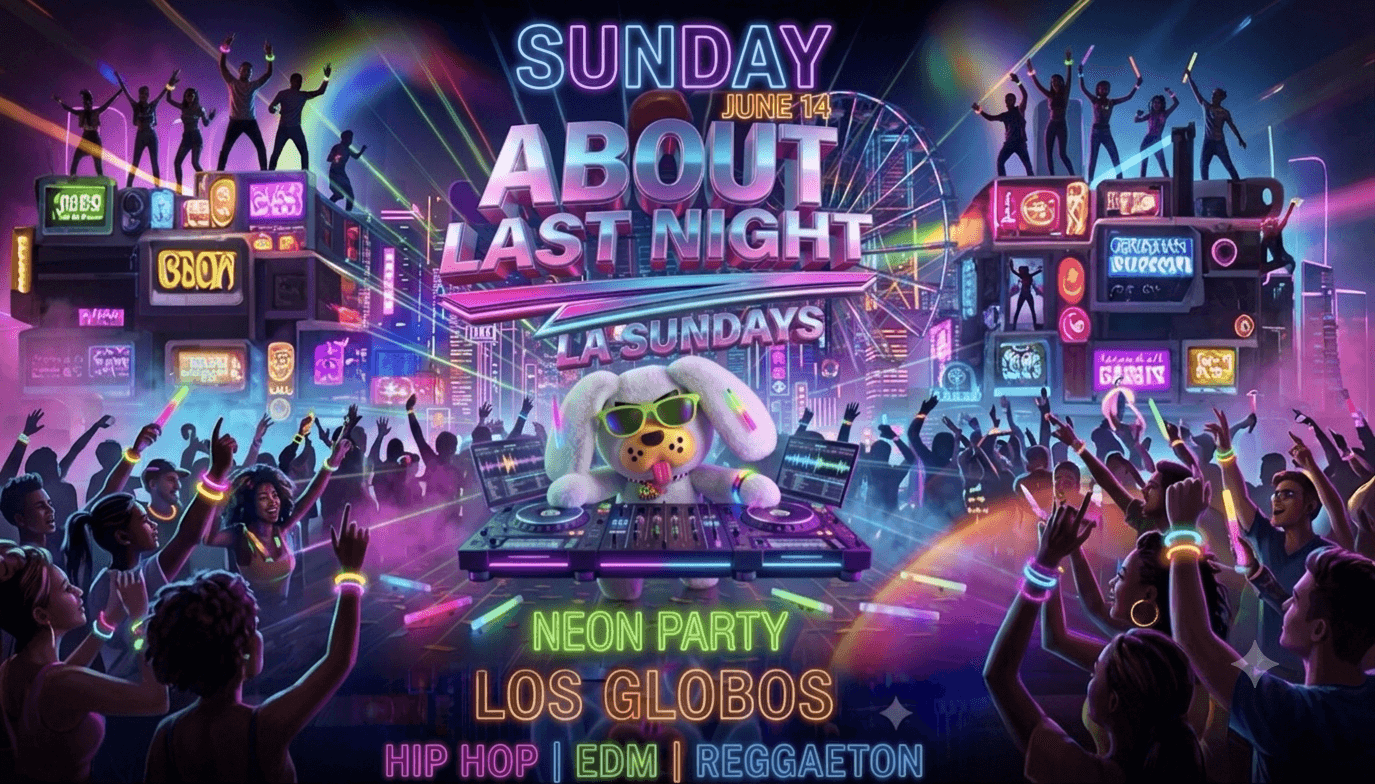 18+SUNDAY  PARTY JUNE 14 LOS GLOBOS EVERYONE FREE WITH RSVP