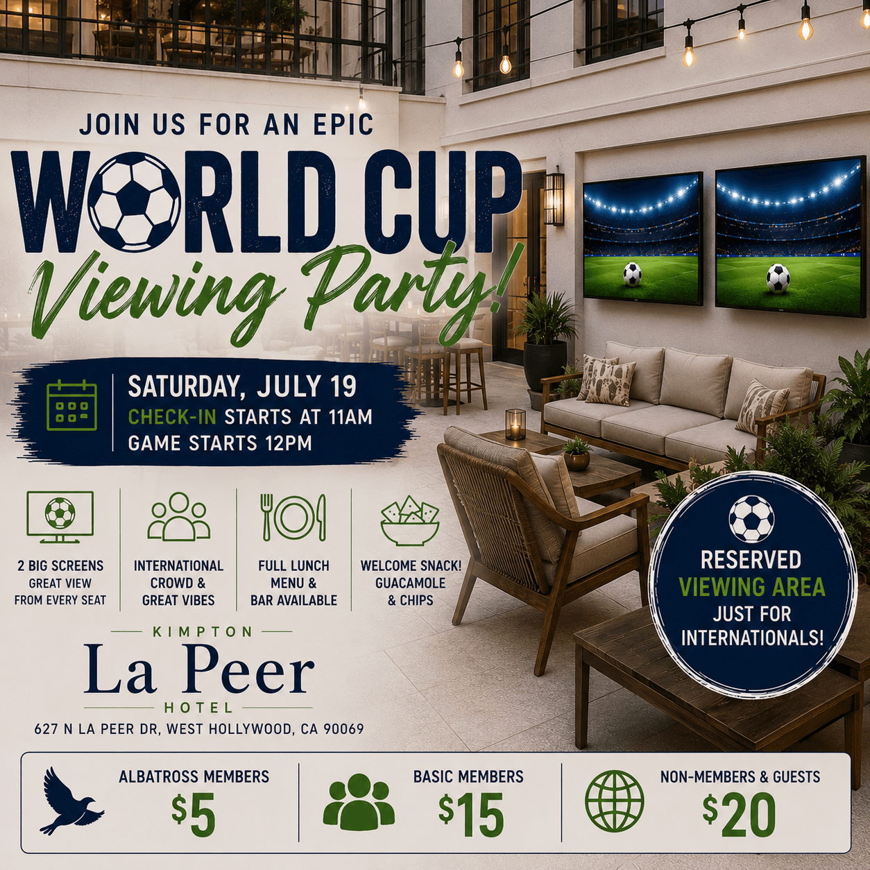 ⚽ FIFA World Cup Final Viewing at Kimpton La Peer
