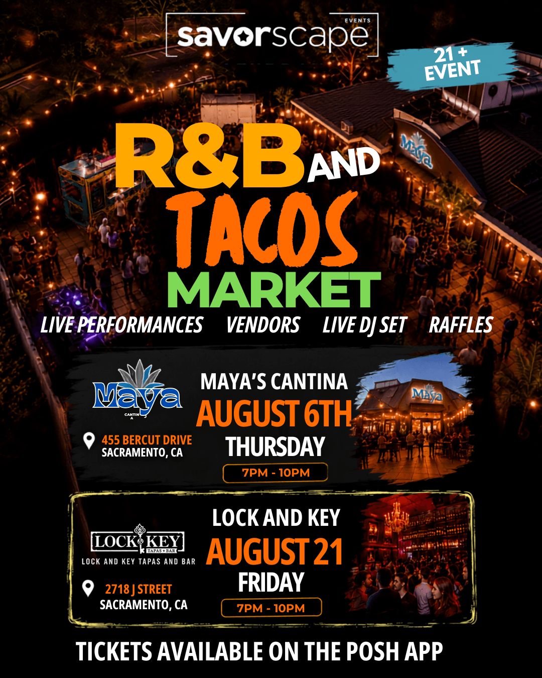 8/6 - R&B 🌮  MARKET 21+