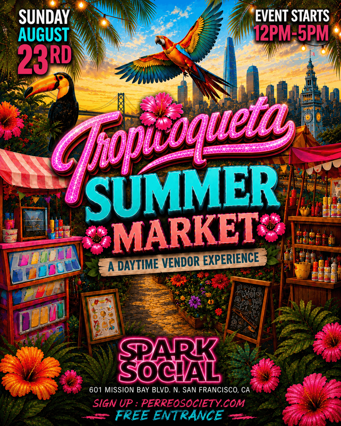 TROPICOQUETA SUMMER MARKET @ SPARK SOCIAL 12PM