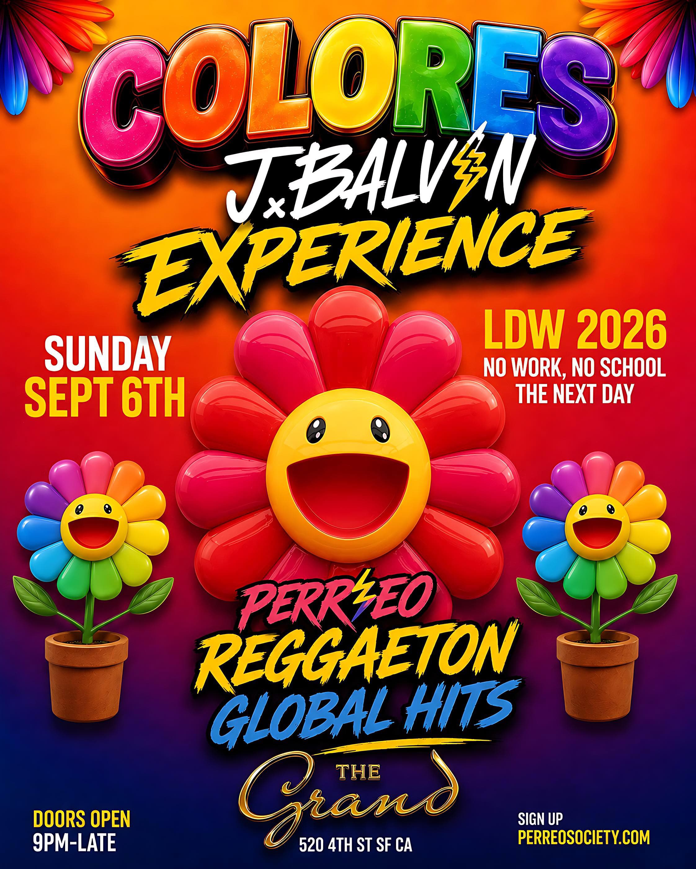 COLORES J BALVIN EXPERIENCE @ THE GRAND 9PM (LDW 2026)