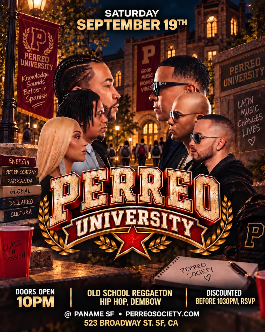 PERREO UNIVERSITY @ PANAME SF 10PM
