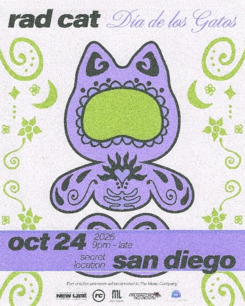 rad cat Dia de Los Gatos Pop Up (18/21+)