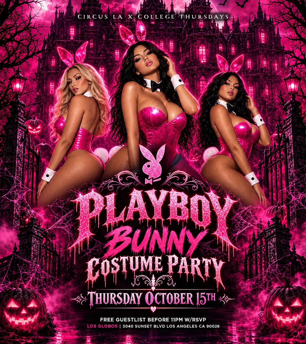 PLAYBOY BUNNY COSTUME PARTY @ LOS GLOBOS HOSTED BY DJ KIDONE