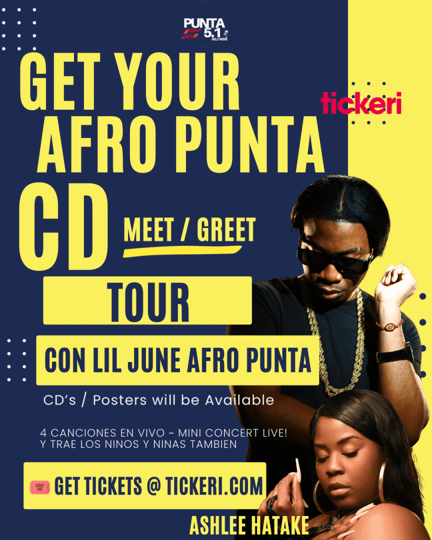 GET YOUR AFRO PUNTA CD WORLD TOUR (SAN MATEO CALIFORNIA) ~ ASHLEE HATAKE