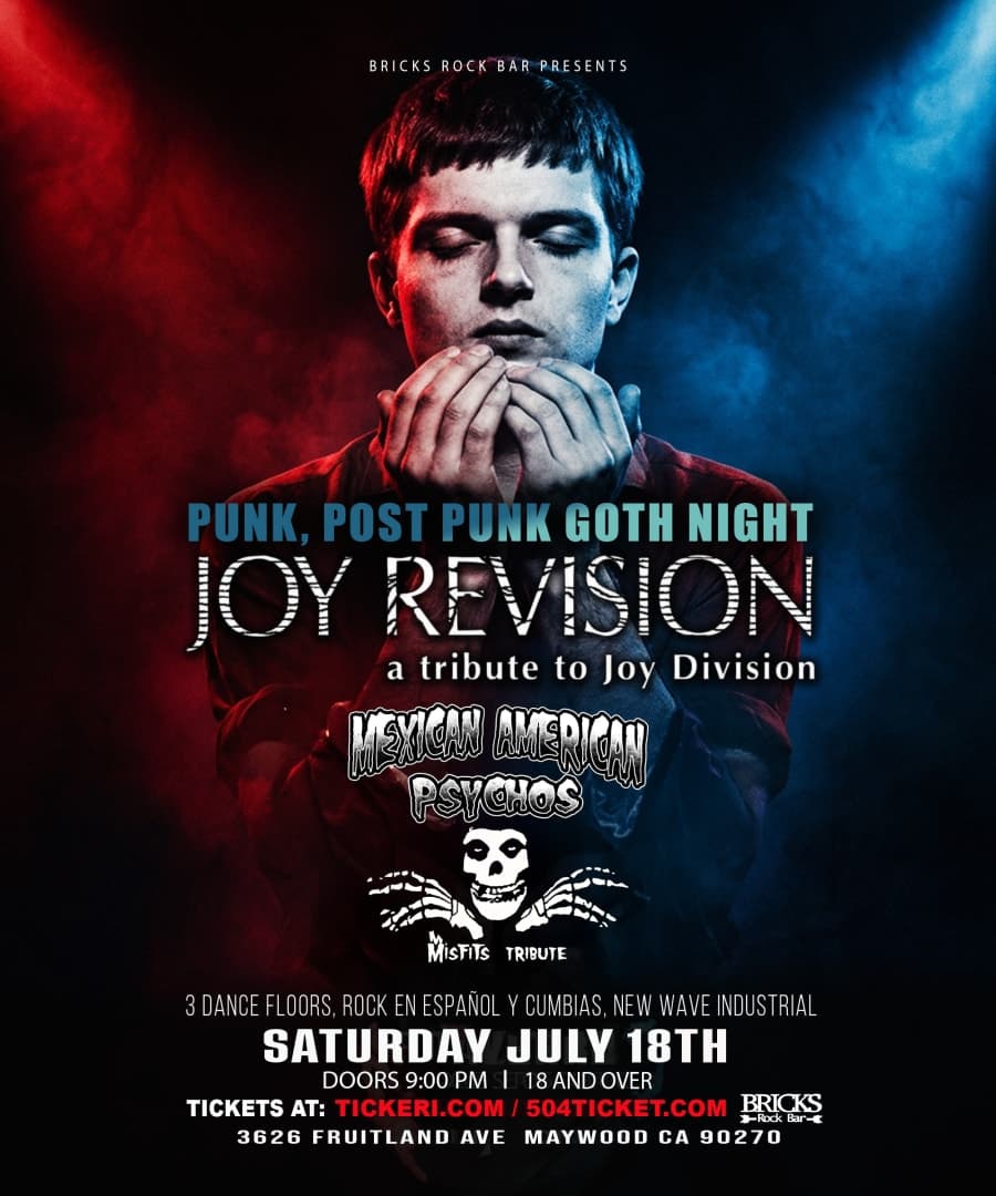 PuNK, POST PUNK GOTH NIGHT WITH TRIBUTES TO JOY DIVISION AND MISFITS
