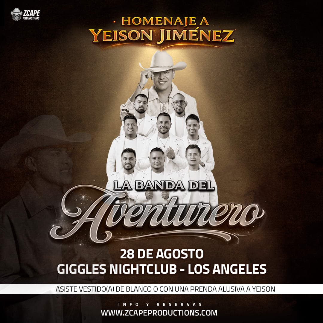 Homenaje a Yeison Jimenez! La Banda del Aventurero en Los Angeles