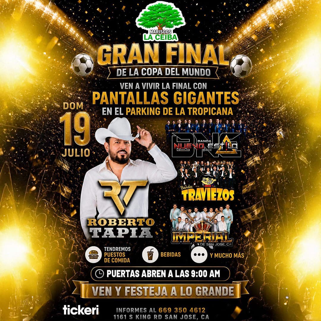 Gran Final de la copa de mundo con Roberto Tapia & Banda Nuevo Estilo y muchos mas en vivo