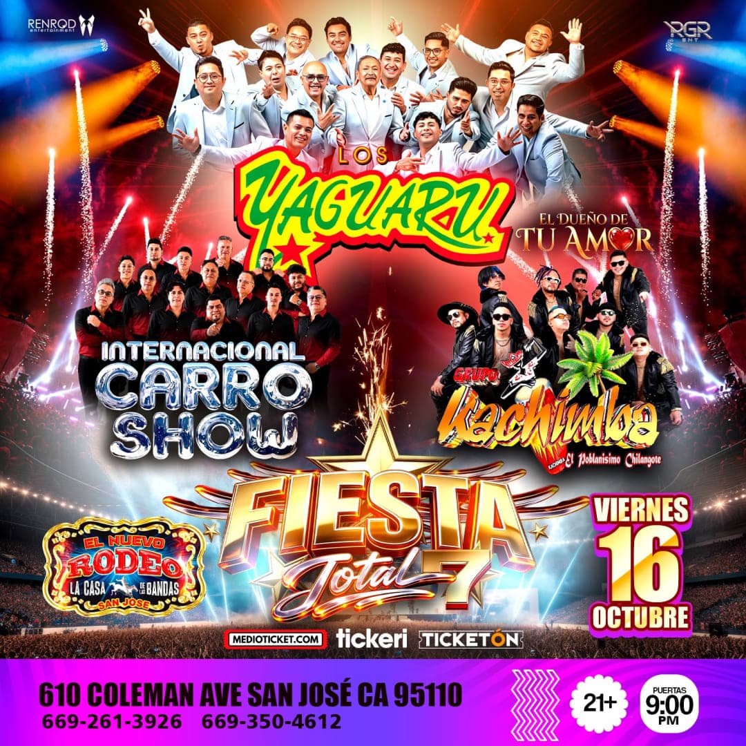 Los Yaguarú, Internacional Carro Show y Grupo Kachimba en San Jose