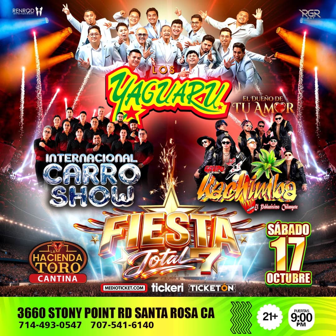 Los Yaguarú, Internacional Carro Show y Grupo Kachimba en Santa Rosa