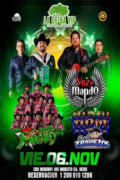 Voz de Mando, Banda Maguey y Traviezos en Modesto
