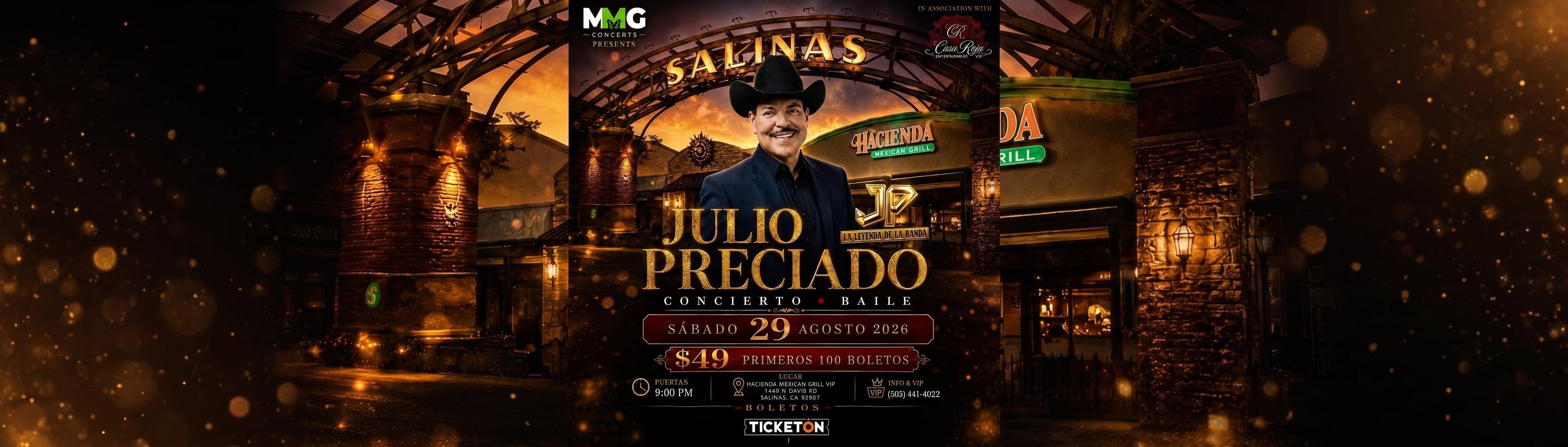 JULIO PRECIADO EN SALINAS CONCIERTO BAILE