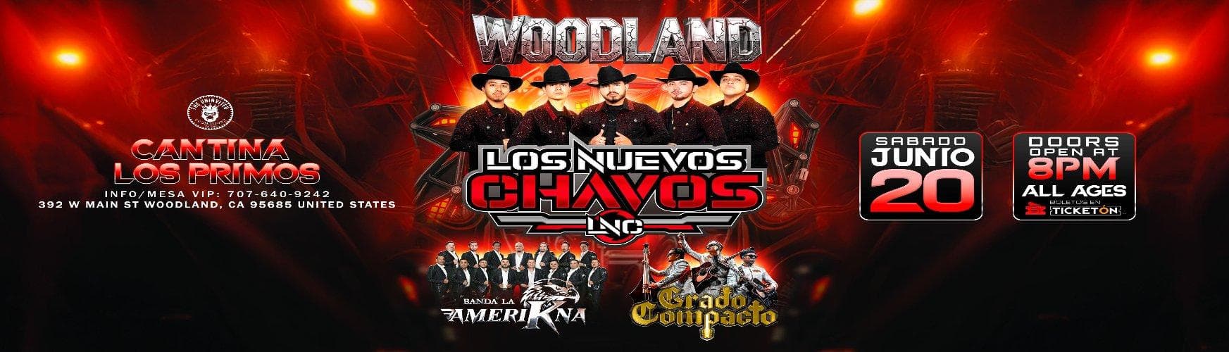 LOS NUEVOS CHAVOS, BANDA LA AMERIKNA Y GRADO COMPACTO