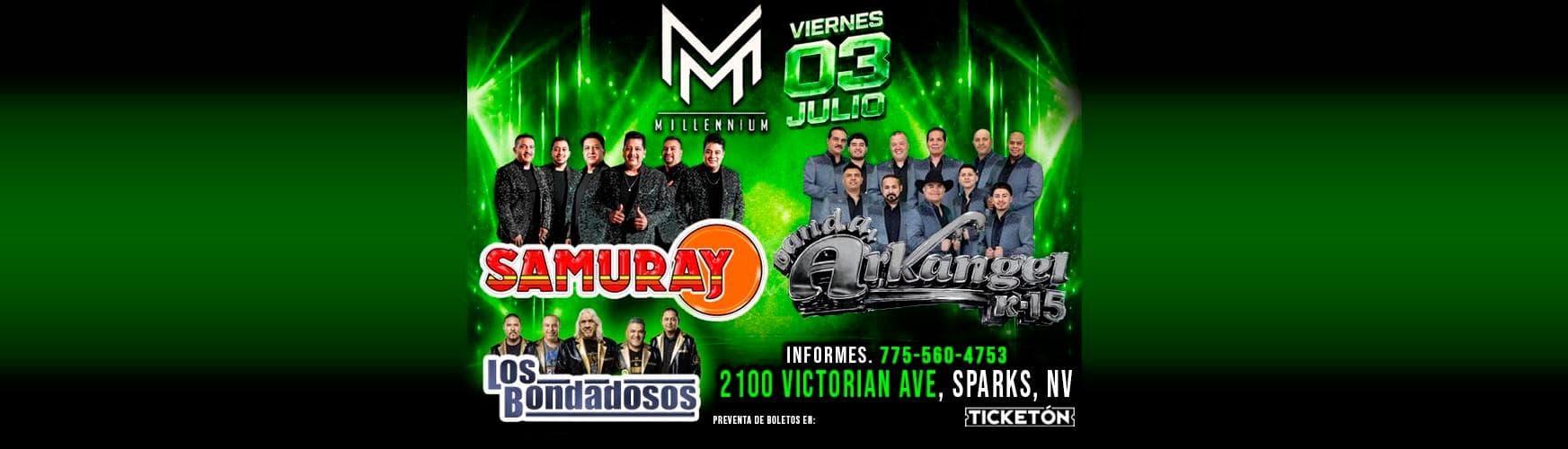 SAMURAY & BANDA ARKANGEL R15 Y LOS BONDADOSOS EN SPARKS