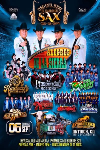 Alegres de la Sierra, Banda Maguey, Realezza Norteña y Mas!