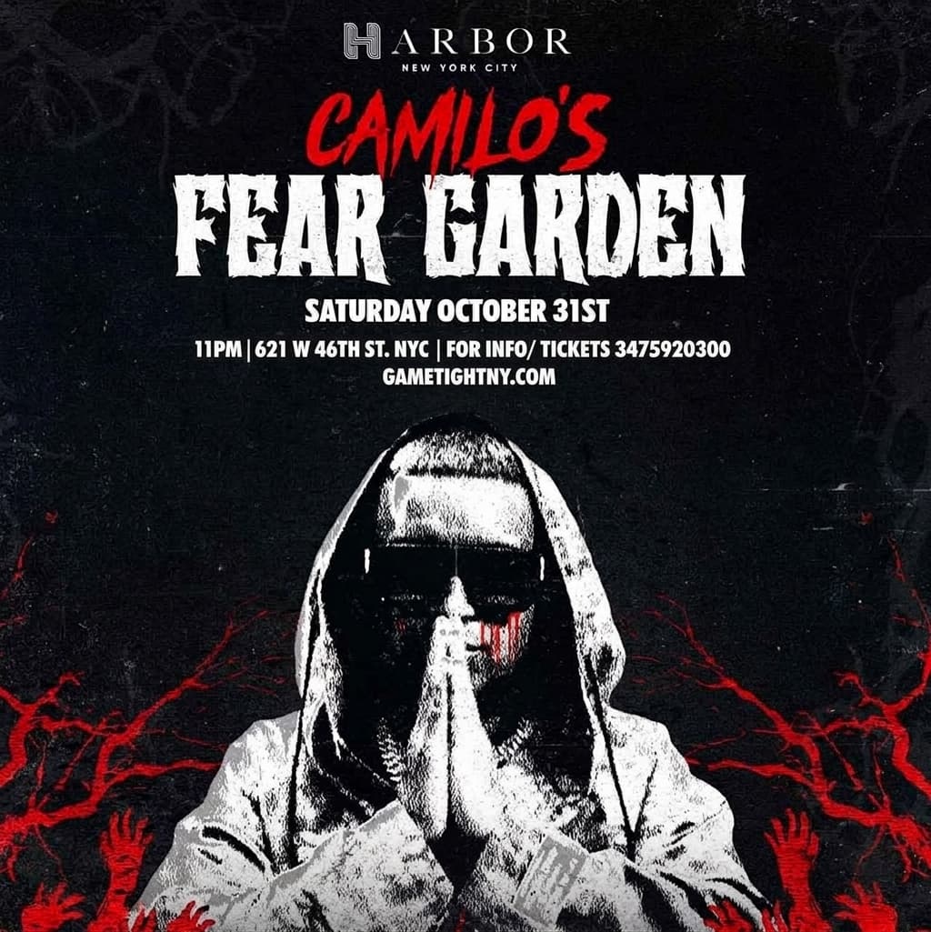DJ CAMILO FEAR GARDEN NYC HALLOWEEN PARTY 2026