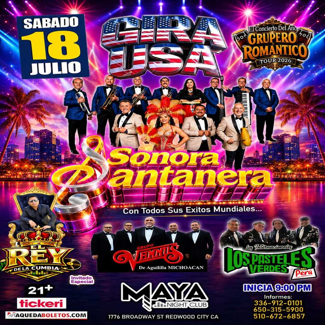 Gira USA - Sonora Santanera- El Rey de la Cumbia - Los Pasteles Verdes