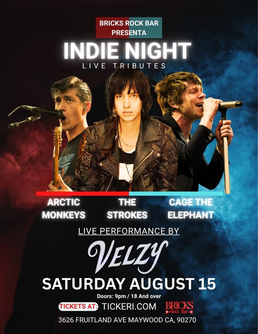 THE STROKES, ARCTIC MONKEYS AND CAGE THE ELEPHANT LIVE TRIBUTES BY VELZY