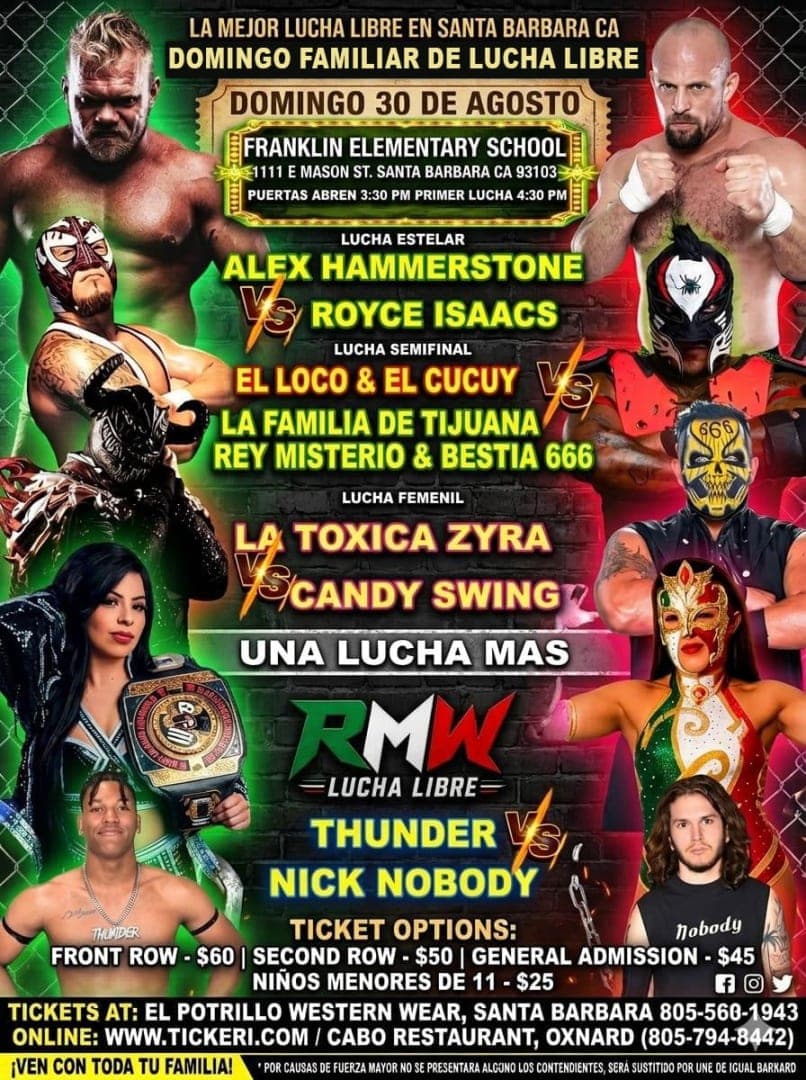LUCHA LIBRE MEXICANA PRO WRESTLING REGRESA A SANTA BARBARA