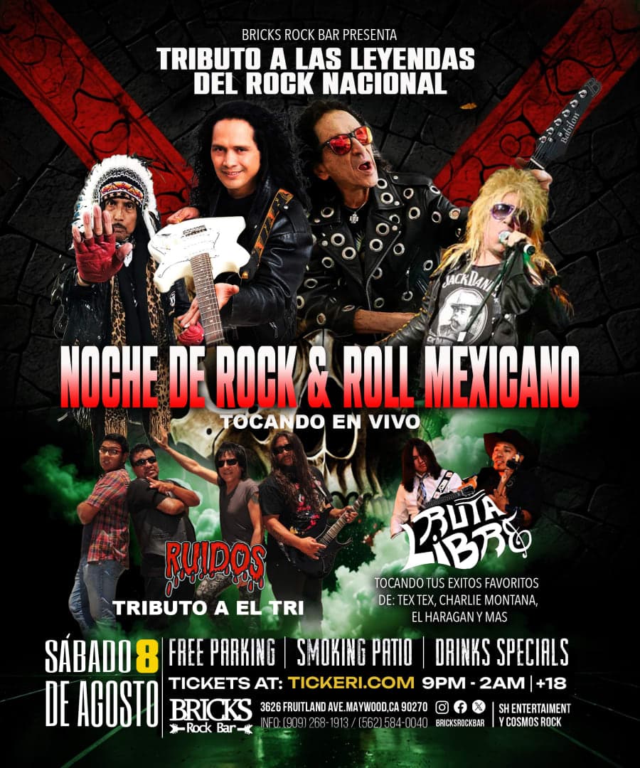 ROCK & ROLL NACIONAL CON TRIBUTOS A EL TRI, EL HARAGAN TEX TEX, BOSTIK Y MÁS.