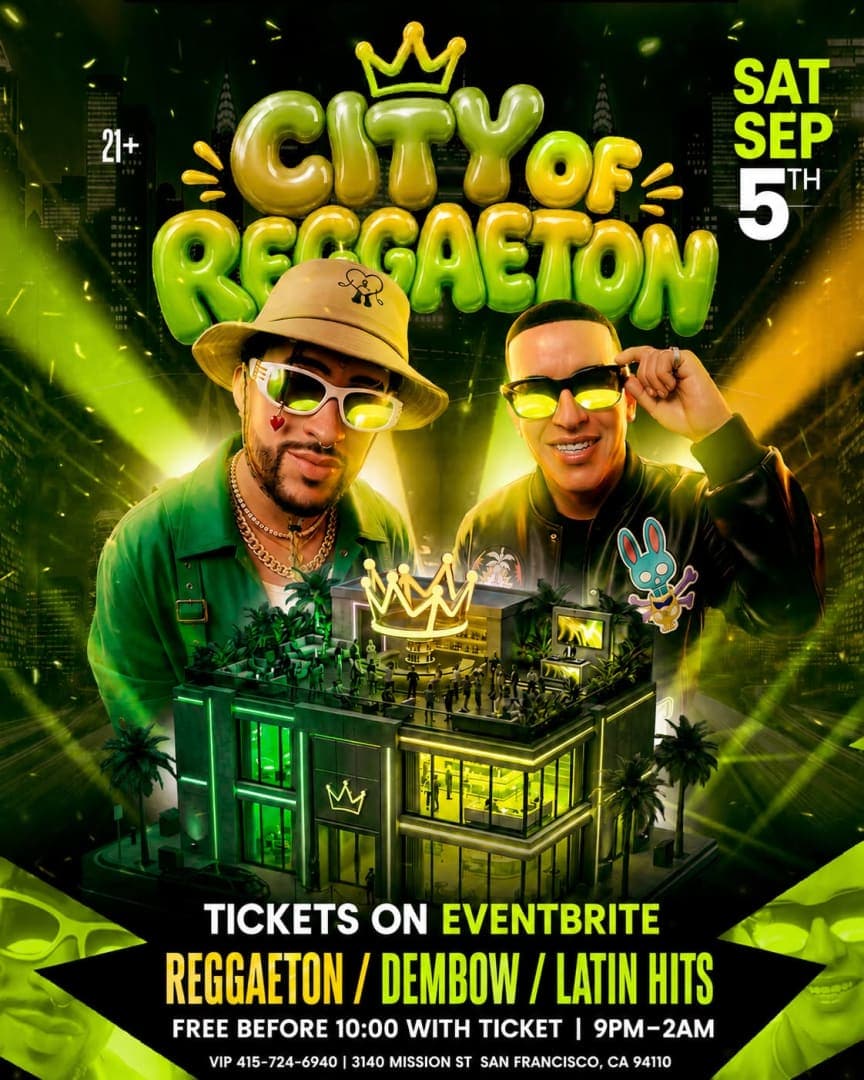 City of reggaeton Labor day weekend edition 9-5-2026 doors 9pm 21 plus