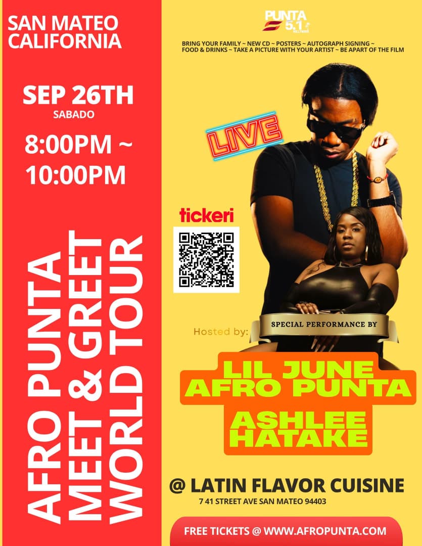 Afro Punta Meet & Greet (San Mateo California) Ashlee Hatake