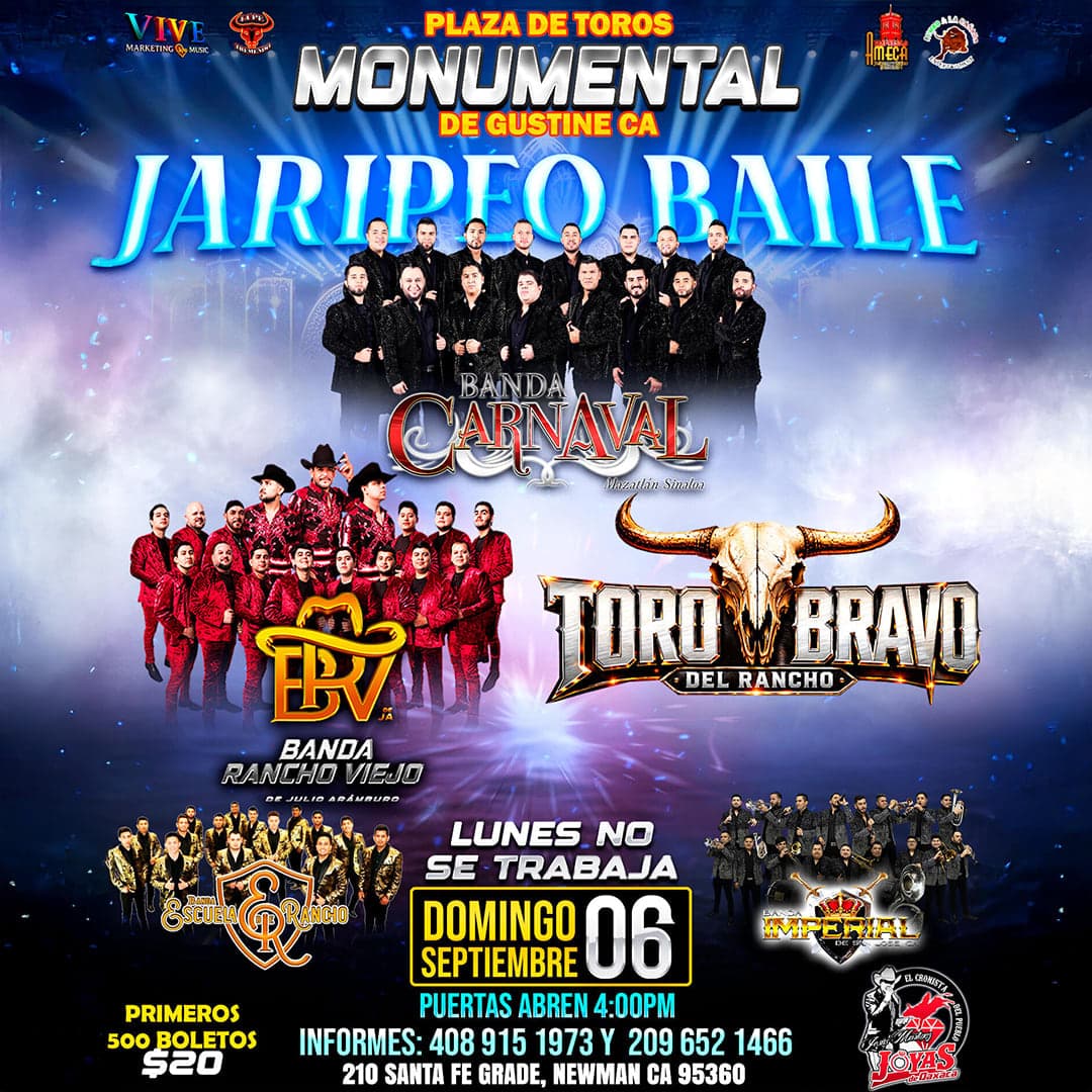 Jaripeo Baile con Banda Carnaval & Banda Rancho Viejo y mas en vivo