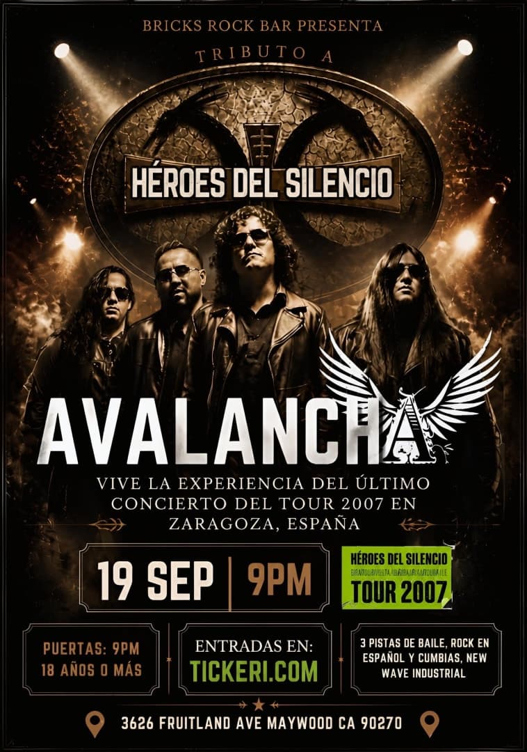 AVALANCHA CON LA EXPERIENCIA ÚLTIMO CONCIERTO 2007 EN ZARAGOZA, ESPAÑA.