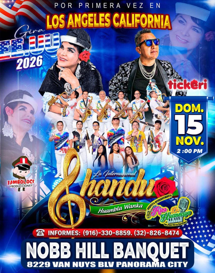 Por primera vez en Los Angeles California la internacional Shandu Huambla Wanka