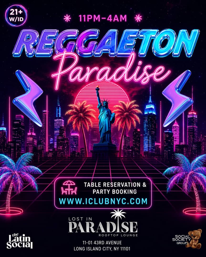 REGGAETON PARADISE - Latin & Reggaeton ROOFTOP Party @ LOST IN PARADISE