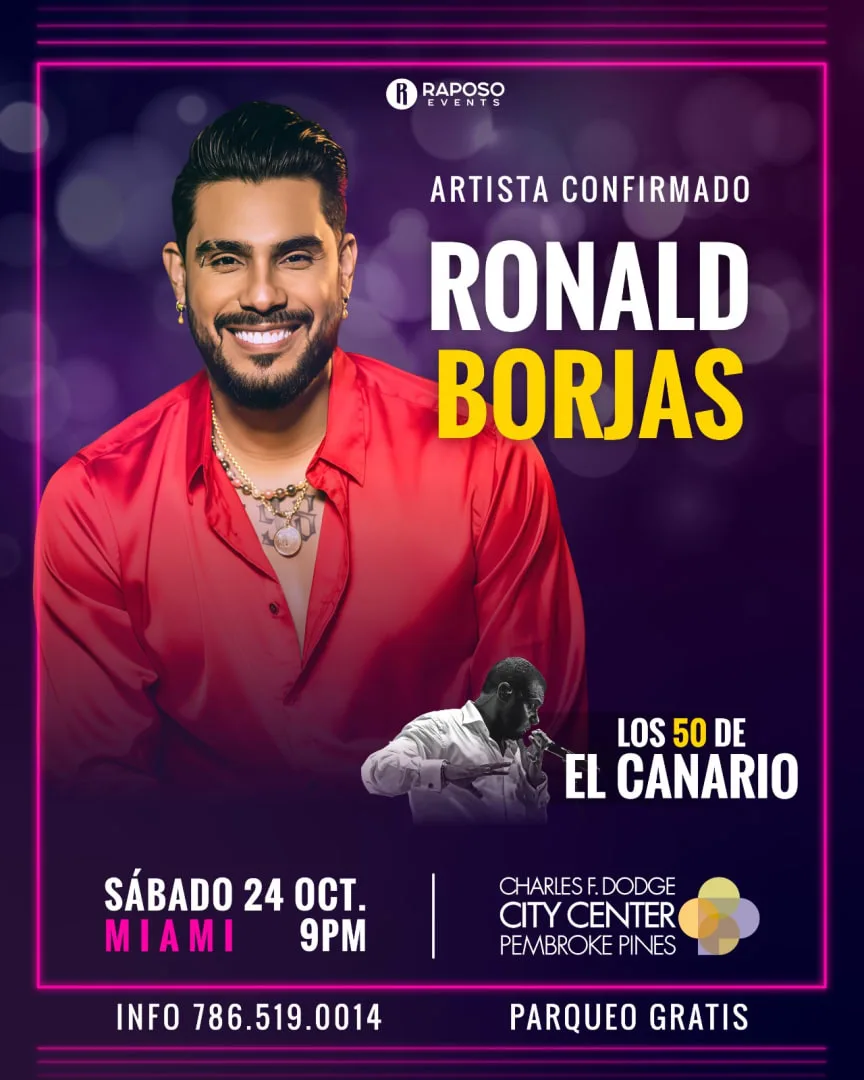 RONALD BORJAS EN MIAMI - CONCIERTO BAILABLE JUNTO A EL CANARIO