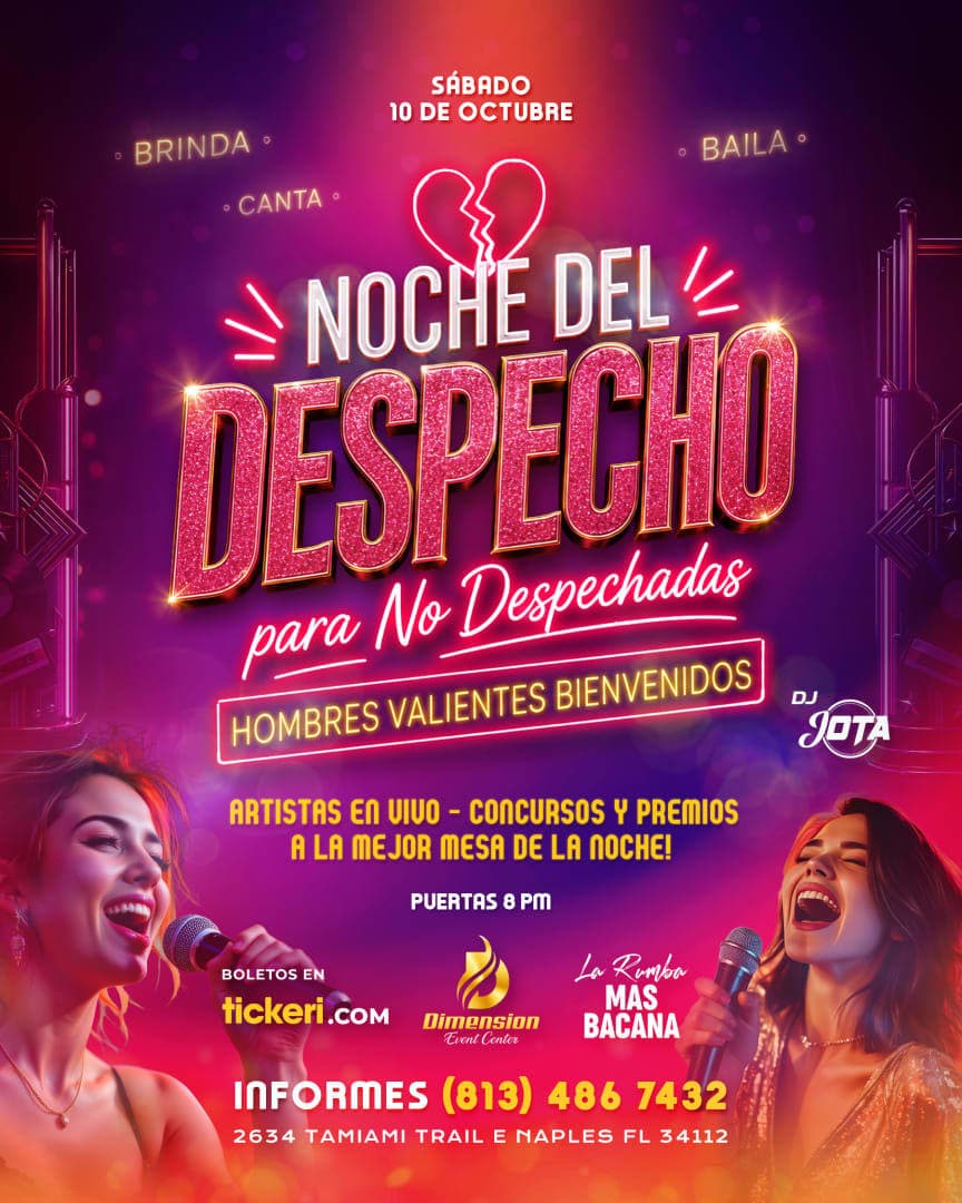 Noche del Despecho Para no despechadas " Hombres valientes, Bienvenidos!" NAPLES