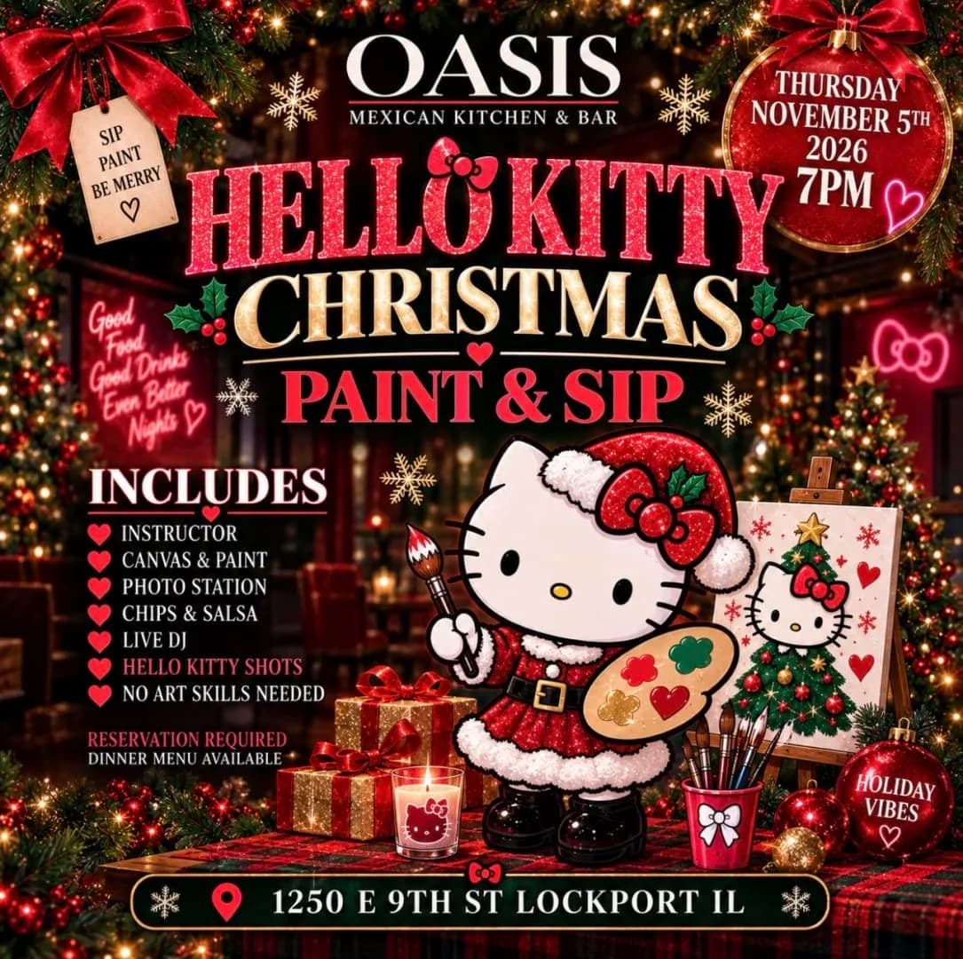 Hello Kitty Christmas Edition Paint & Sip