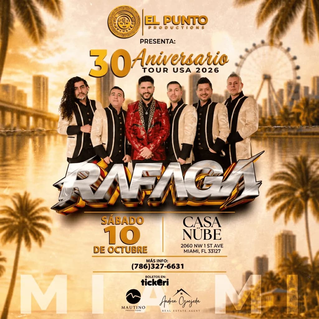 Rafaga en Miami – Tour 30 Aniversario