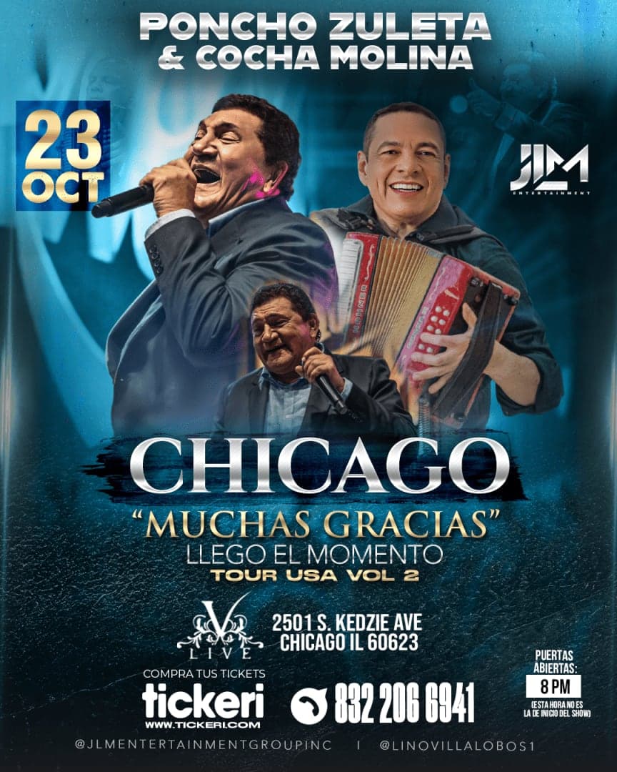 Poncho Zuleta & Cocha Molina en Concierto en Chicago