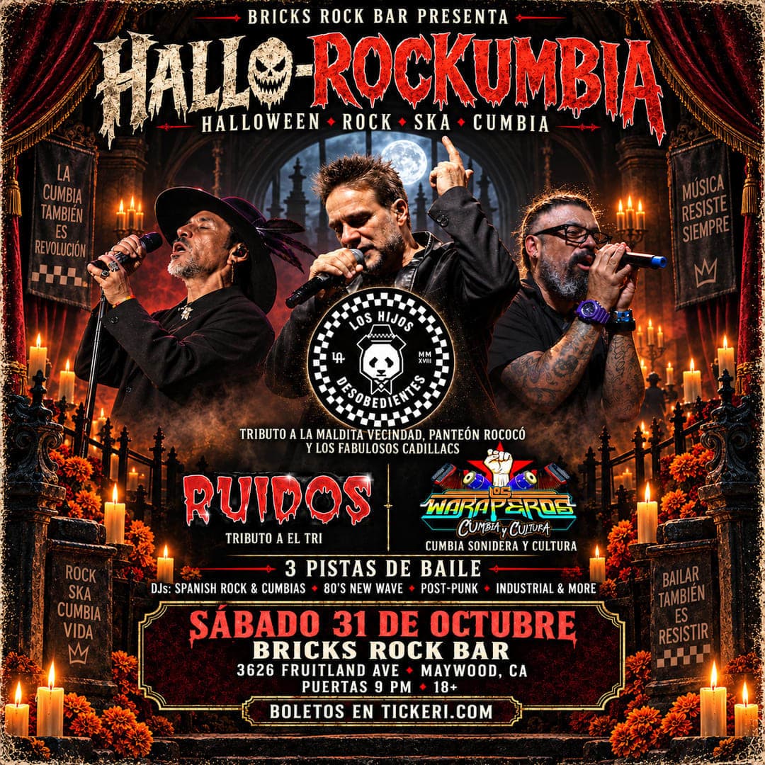 HALLO-ROCKUMBIA EN BRICKS CON LOS HIJOS DESOBEDIENTES, RUIDOS Y LOS WARAPEROS