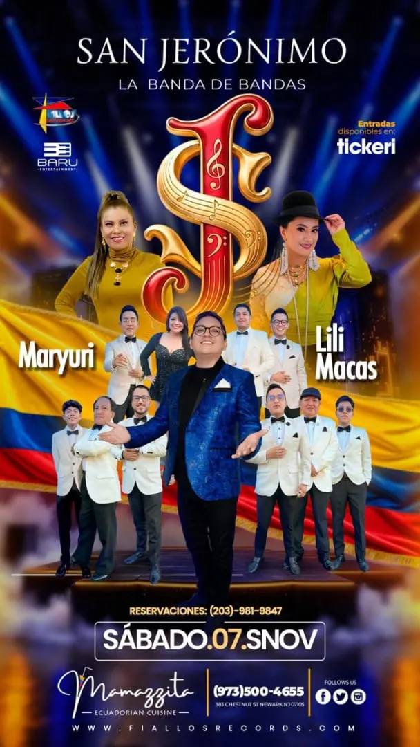 NEWARK NJ l LLEGA LA BANDA ORQUESTA "SAN JERONIMO" LA BANDA DE BANDAS -MARJORY-LILI MACAS (EN CONCIERTO)