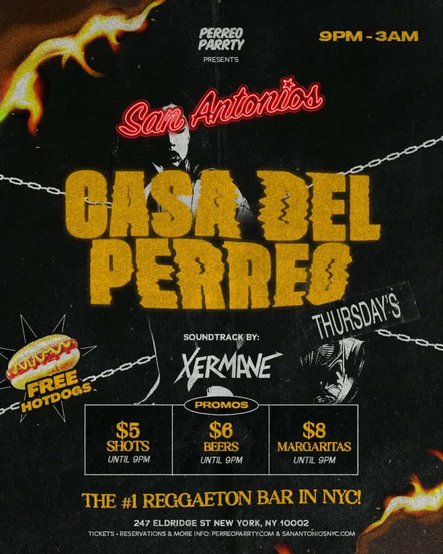 #1 Reggaeton Bar New York City - Thursdays San Antonios Casa del Perreo