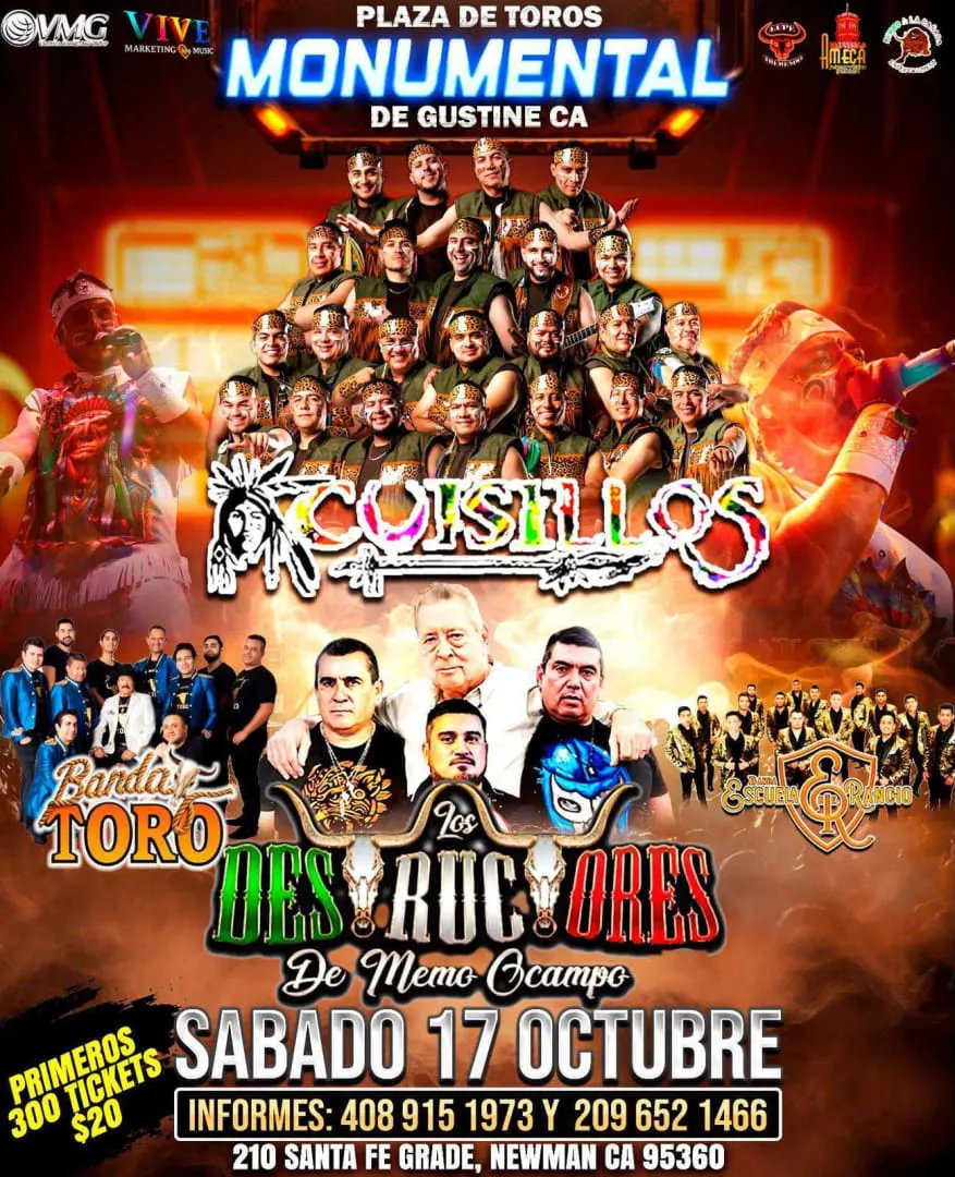 Gran Jaripeo Baile en la Plaza de Toros Monumental de Gustine (Newman, California)