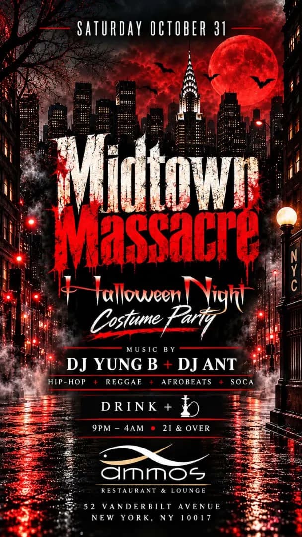 Midtown Masacre Halloween Costume Party At Ammos Lounge