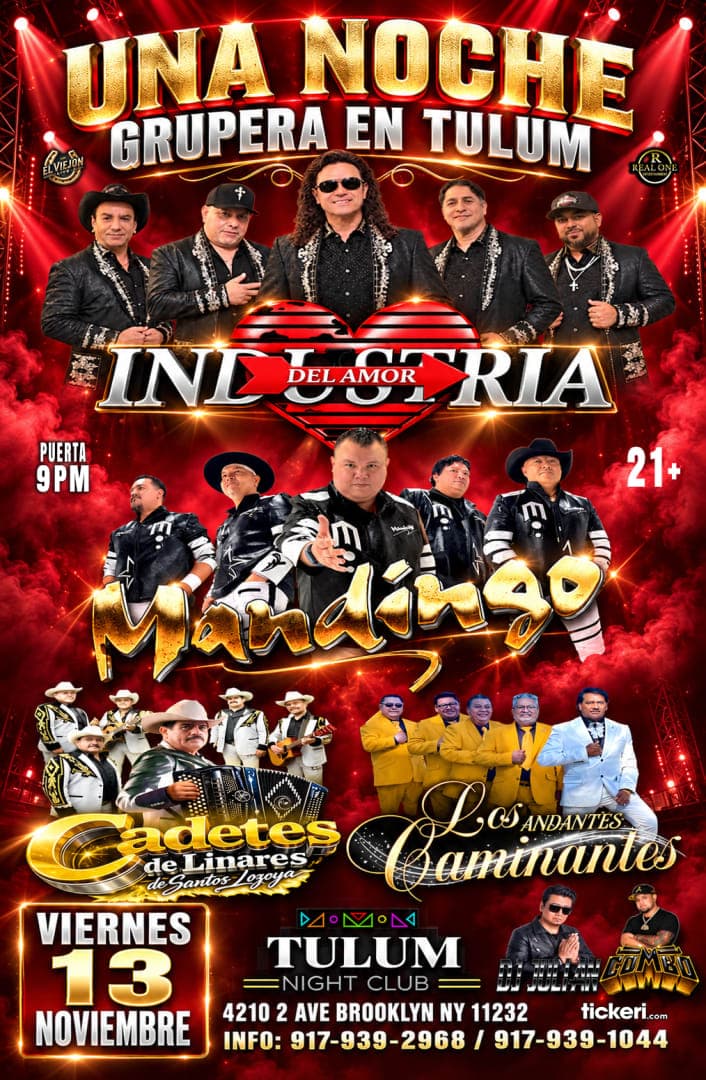Una Noche Grupera en Tulum 🤠🎶 Industria del Amor, Grupo Mandingo, Cadetes y Los Caminantes