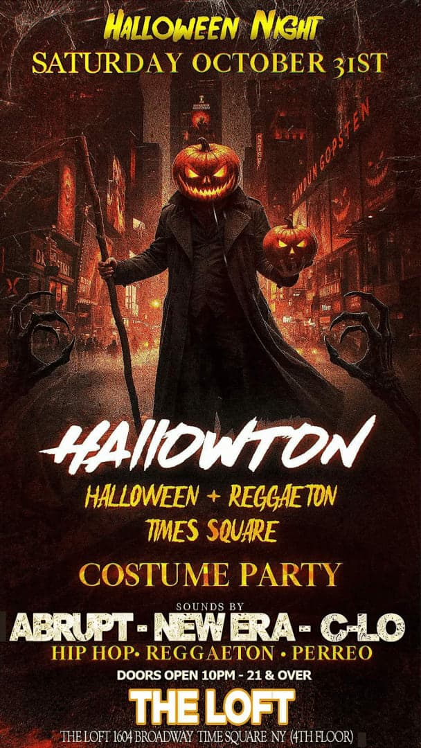 HALLOW -TON - HALLOWEEN + REGGAETON - Saturday oct 31st. @ The loft
