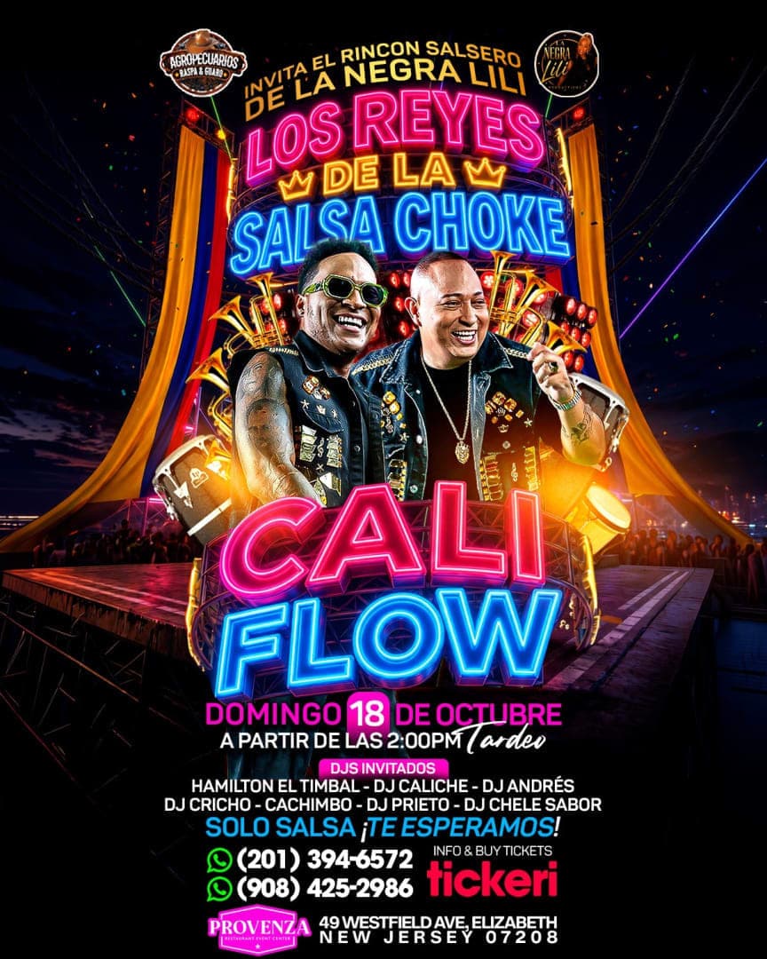 LOS REYES DE LA SALSA CHOQUE “ CALI FLOw en ELIZABETH NJ “