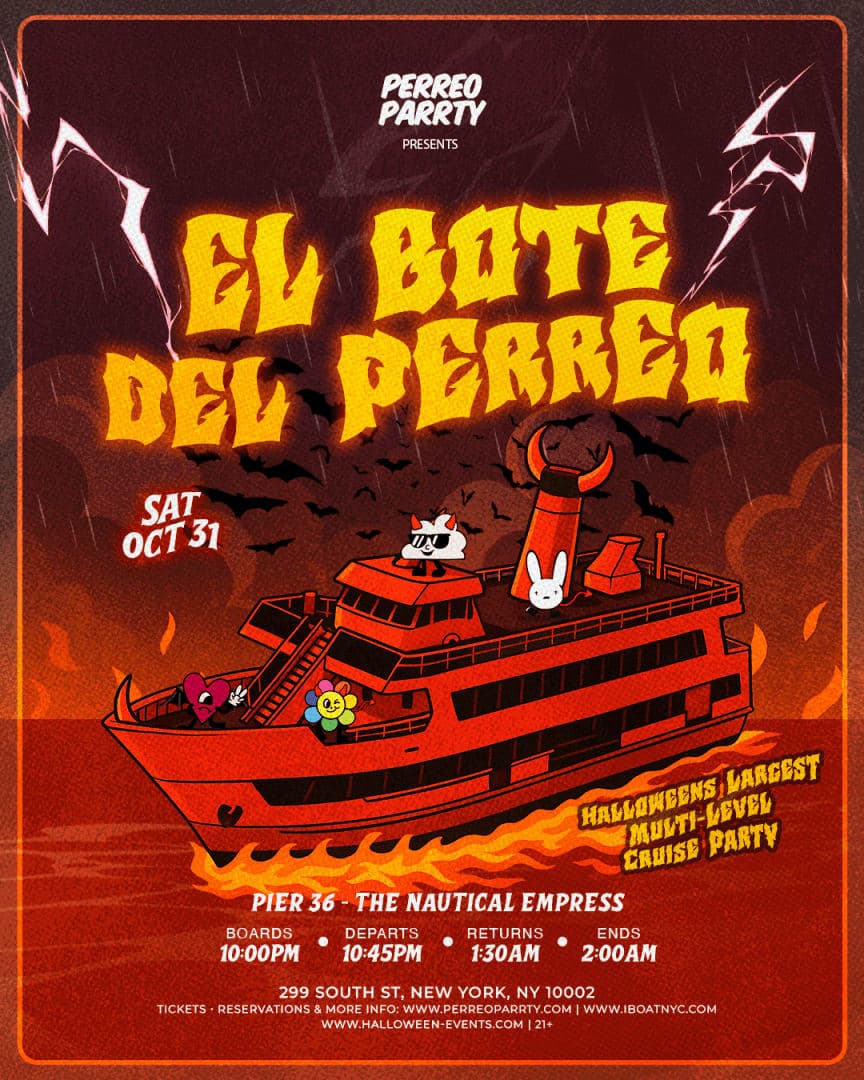 El Bote del Perreo - Halloween Latin & Reggaeton Boat Party Yacht Cruise