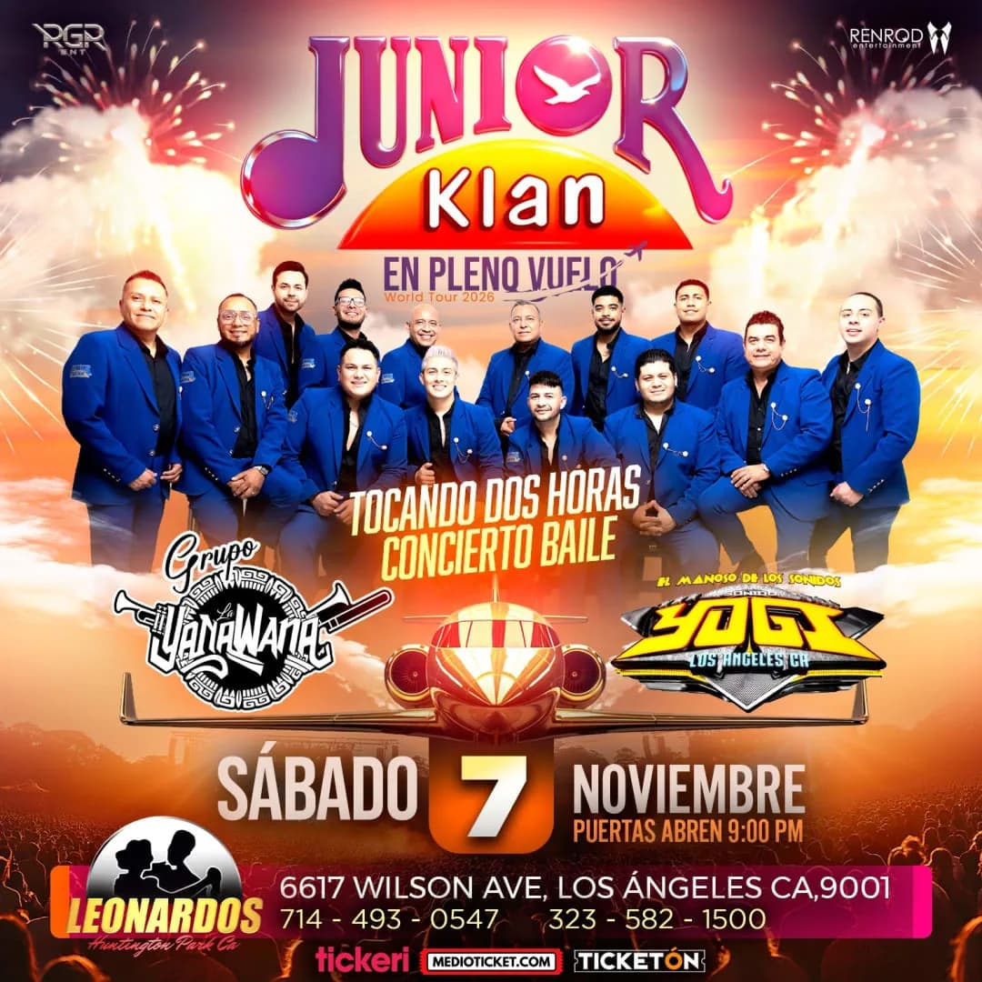 Junior Klan – En Pleno Vuelo: World Tour 2026 en Los Angeles
