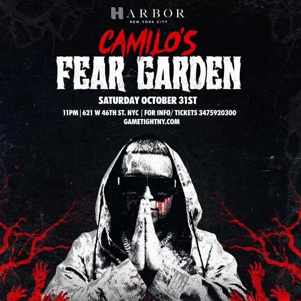 DJ CAMILO FEAR GARDEN AT HARBOR NYC HALLOWEEN PARTY 2026