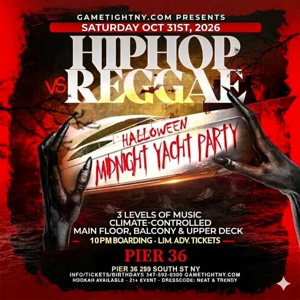 Hip Hop VS Reggae Halloween Nightmare Party Cruise At Pier 36