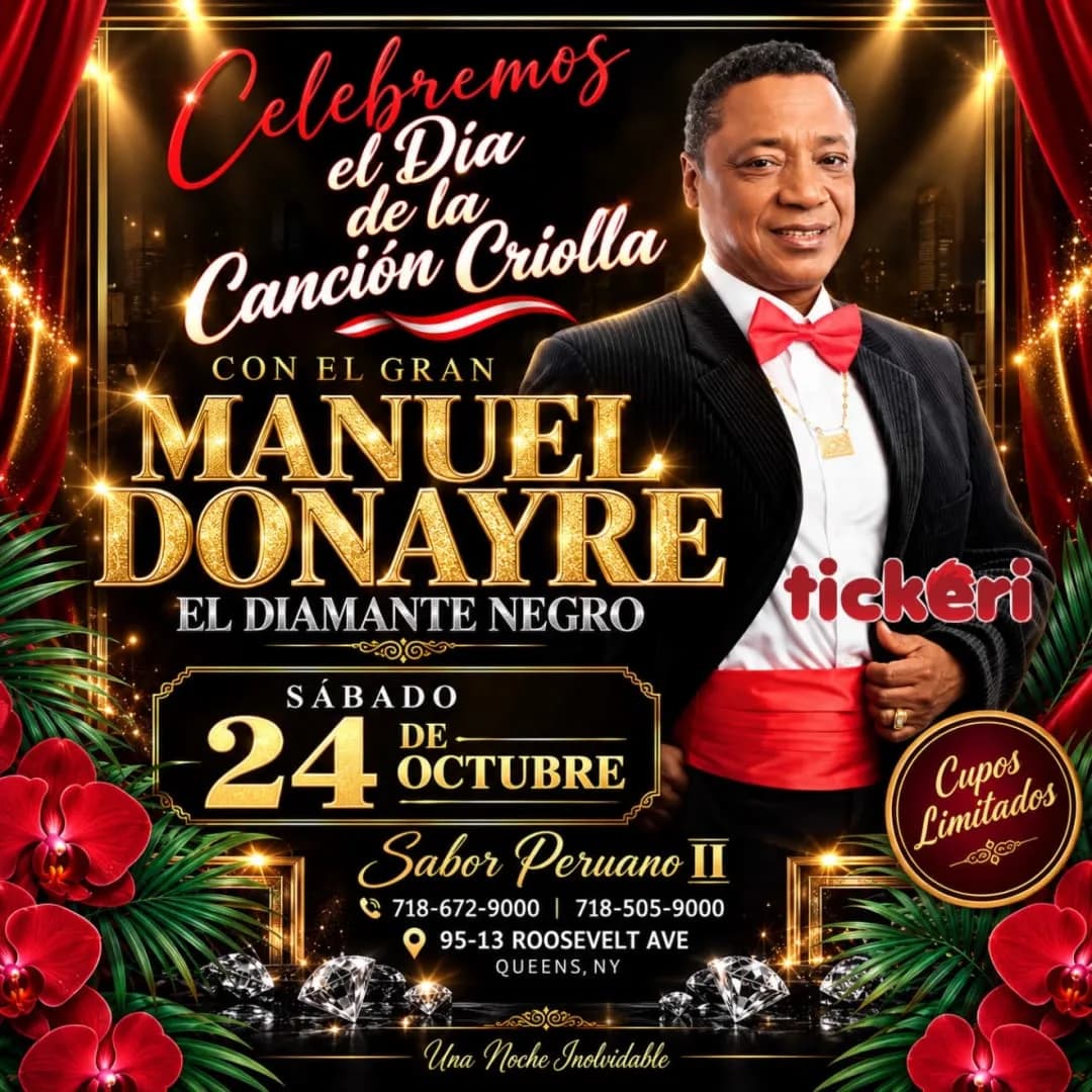 Manuel donayre (EL DIAMANTE NEGRO)-Celebrando el dia de la cancion criolla (ROOSELVELT)