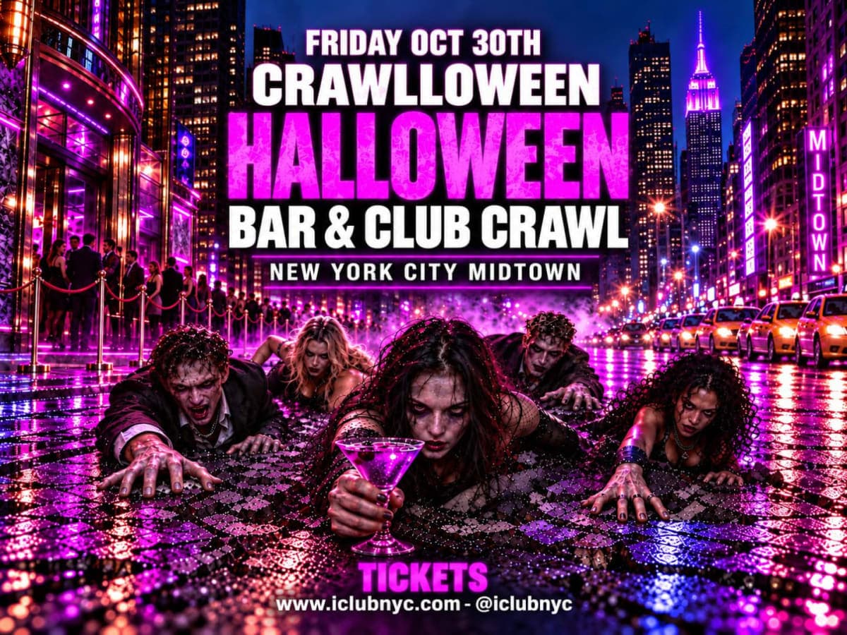 HALLOWEEN BAR & CLUB CRAWL MIDTOWN TIMES SQUARE NYC 10/30